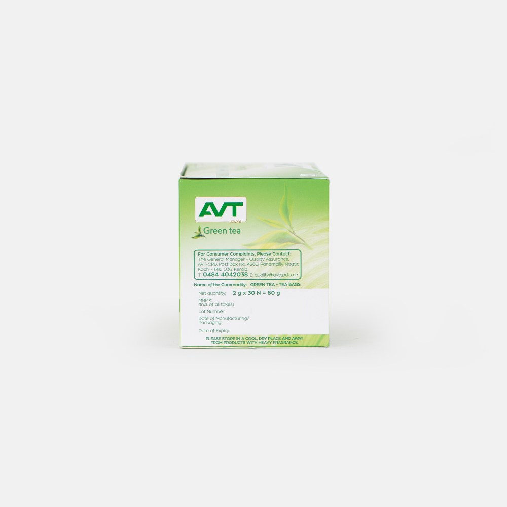 Details of AVT Pure Green Tea 30pcs Carton