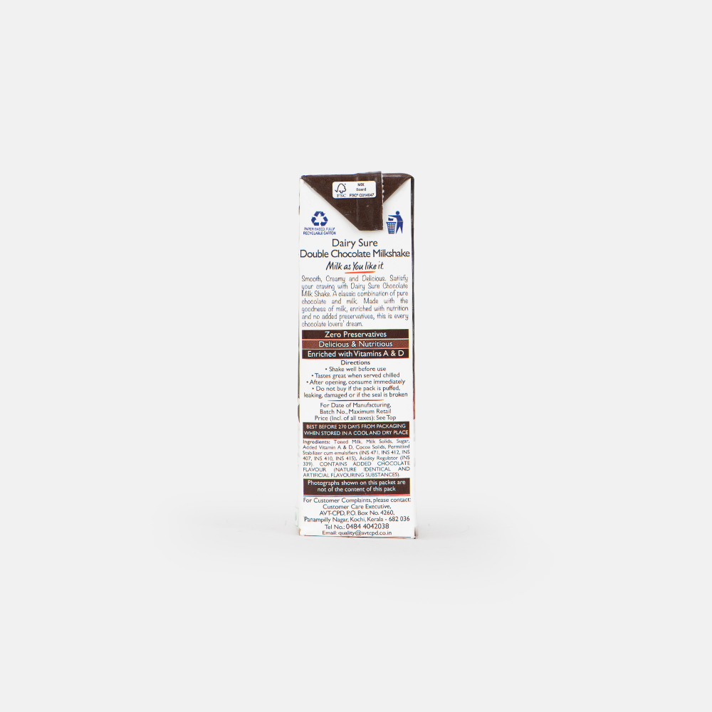 Basic Details of Chocolate Milkshake 200ml Tetra Pack